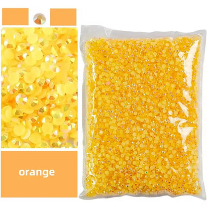 Jelly AB Resin Rhinestones 2-6mm — Non-Hotfix Flat Back Plastic Crystals & Strass Glitters, Large Pack