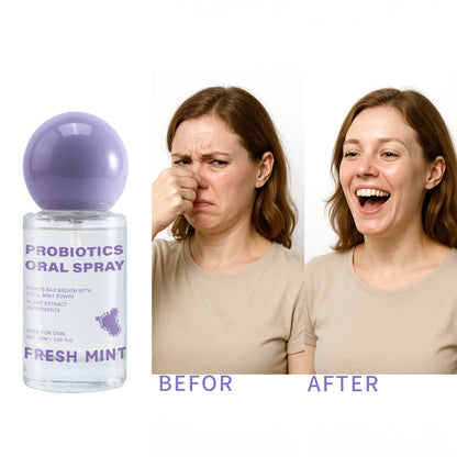 Long Lasting Fresh Mint Oral Spray - Portable 20ML Breath Freshener for Adults & Oral Care
