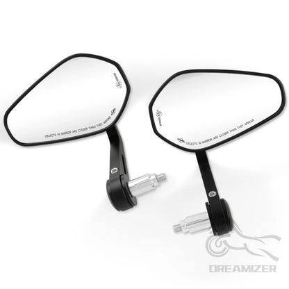 Motorcycle Rearview Side Mirrors | 7/8" & 1" Handlebar End Mirrors for Yamaha & Kawasaki