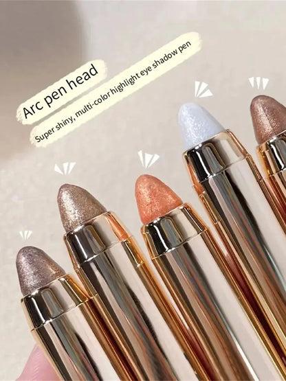Double-Sided Eyeshadow Stick – Highlighter & Brightening Pen with Pearly Glitter & Matte Finish