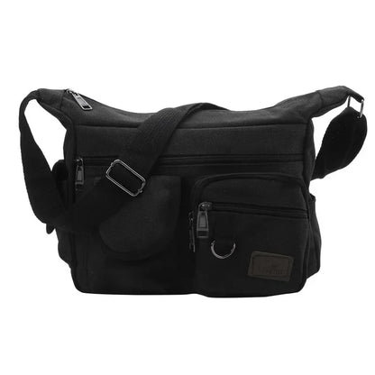 Men's Casual Sling Bag – Vintage Crossbody Messenger Shoulder Bag for Travel & Outdoor Use