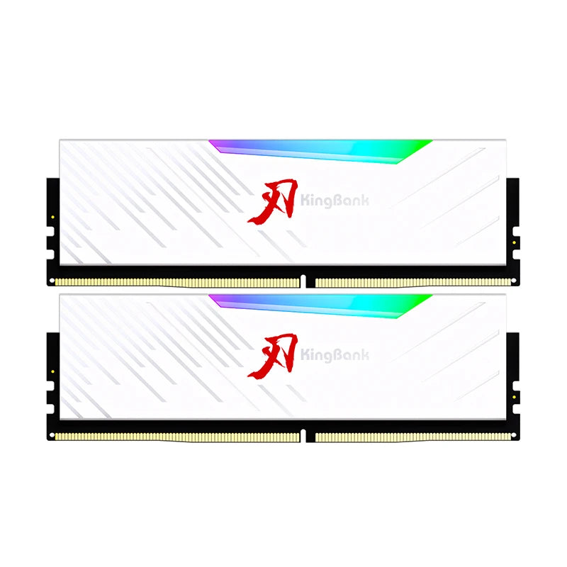 KingBank DDR5 RGB White Memory – 16GBx2/32GB 6800MHz Hynix A-Die UDIMM Dual Channel for Desktop PC