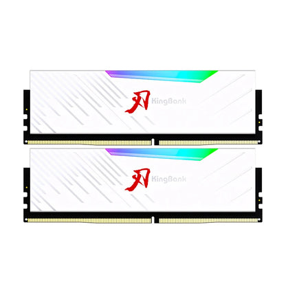 KingBank DDR5 RGB White Memory – 16GBx2/32GB 6800MHz Hynix A-Die UDIMM Dual Channel for Desktop PC