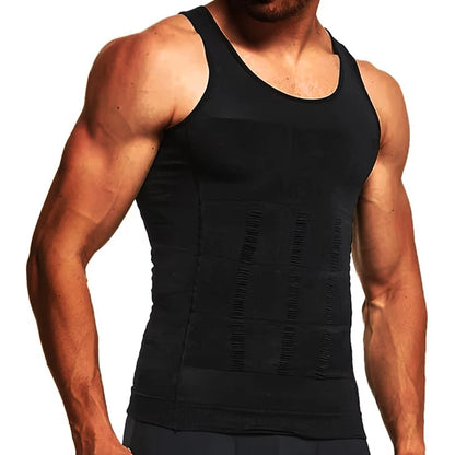 Men’s Compression Body Shaper Tank Top — Slimming Abs Abdomen Tummy Control Gym Workout Shapewear