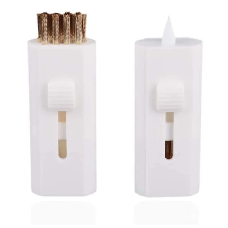 2 Pack Retractable Golf Club Cleaning Brush – Pocket-Sized Double-Sided Groove Cleaner Kit