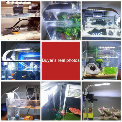 Super Slim LED Aquarium Grow Light: 5W/10W/15W Waterproof Clip-on Lamp for Fish Tank - Lighting Plants Aquatic Plant Lighting