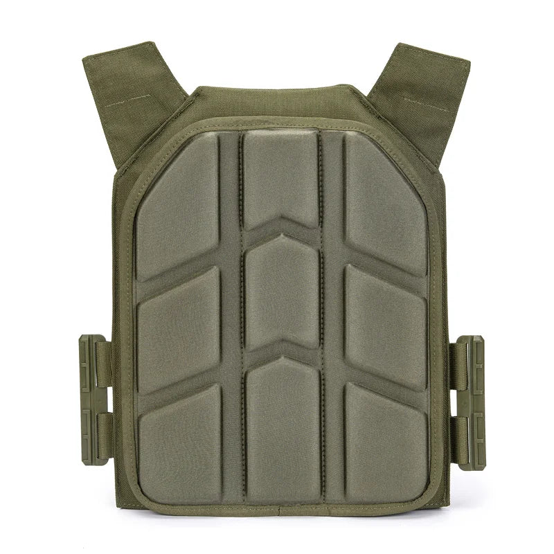 2-Pack Tactical Vest Pad Inserts: Removable Molded Cushions for Paintball Game & Plate Carrier Vests - 25x30cm