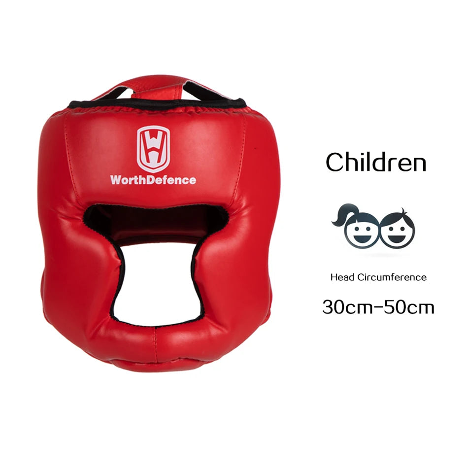 WOSWEIR Kickboxing Helmet – PU Protective Gear for Karate, Muay Thai, MMA, Sanda & Boxing – Adult & Kid Training Equipment