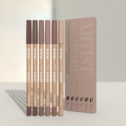 Face Secret Artist Shape Sculpt Matte Lip Liner Pencil Set – Weightless, Precise & Soft Blendable Texture