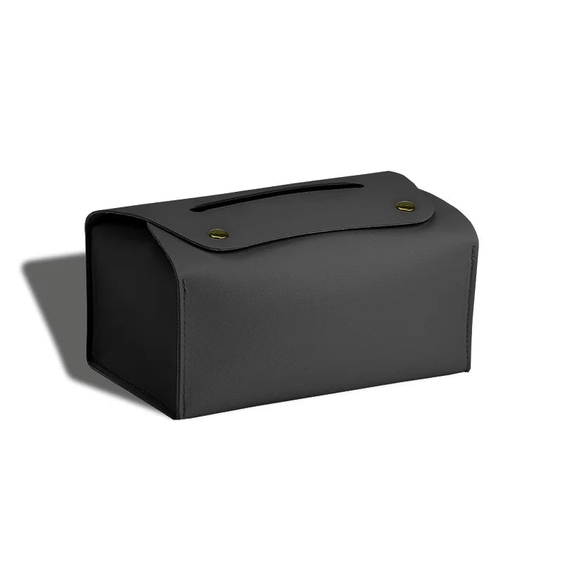 PU Leather Tissue Box – Desktop Storage Organizer for Dining Room, Living Room & Kitchen, 1PC