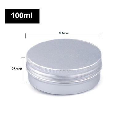 1/5/10pcs Empty Silver Aluminum Tins – 5-250ml Screw Top Round Containers for Candles, Spices & Storage