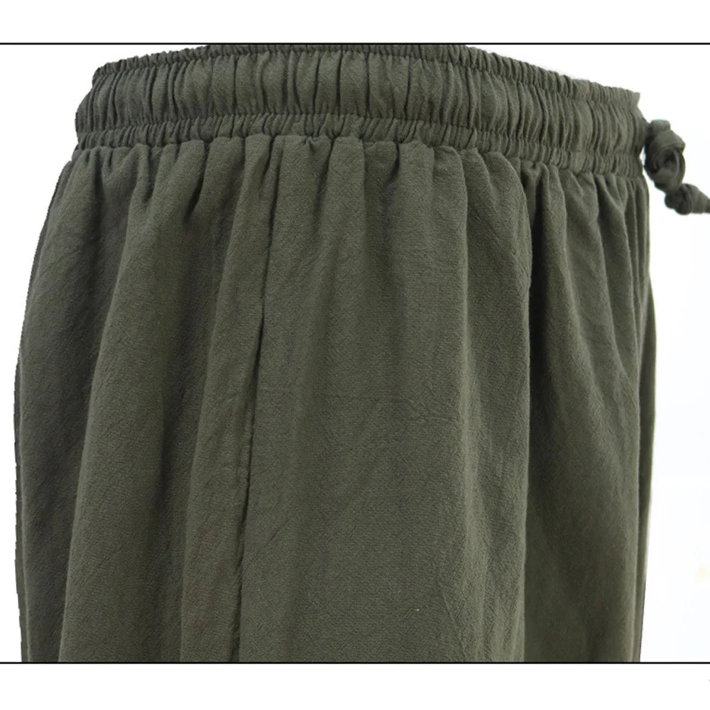 Men’s Pirate & Viking Costume Pants – Renaissance Medieval Drawstring Shorts for Halloween Cosplay