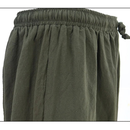 Men’s Pirate & Viking Costume Pants – Renaissance Medieval Drawstring Shorts for Halloween Cosplay