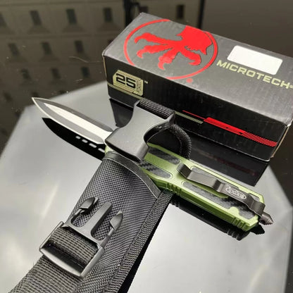 High-End Pocket Folding Knife — Zinc Alloy & Carbon Fiber Handle, Durable 440C Steel EDC for Outdoor Camping