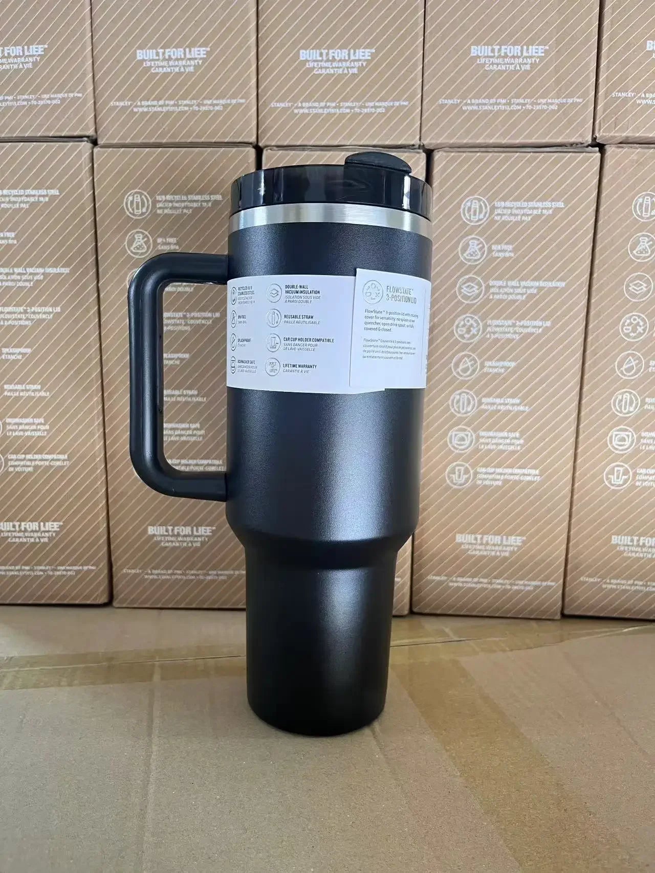 Stainless Steel Travel Mug with Straw Lid – 30oz/40oz Vacuum Insulated Car Cup, Double Wall Iced Thermal Tumbler