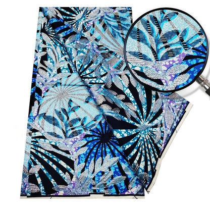 Original African Wax Print Fabric - 6 Yards 100% Cotton Nigerian Ankara Sewing Material for Women’s Dresses