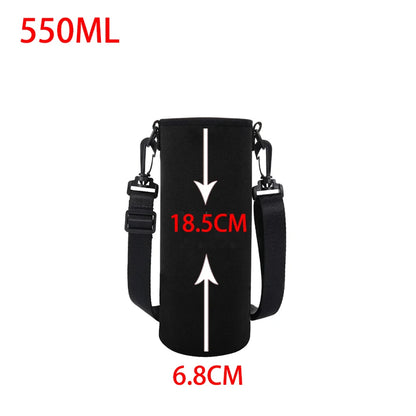 Portable Insulated Water Bottle Holder Bag - Neoprene Thermos Cup Pouch with Adjustable Strap 750ML/1000ML/1500ML