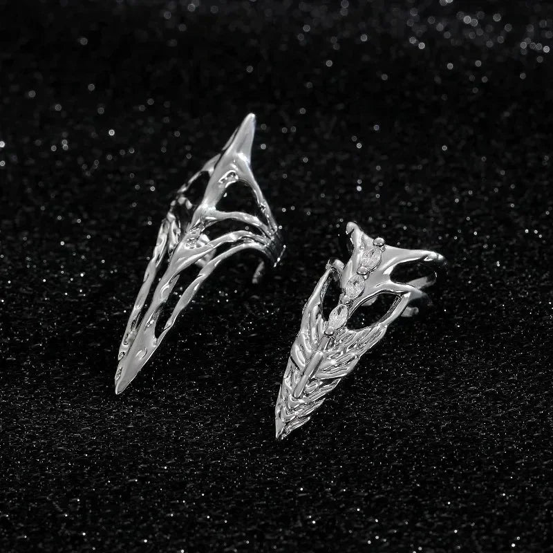 New Gothic Rock Punk Fingertip Nail Ring | Metal Manicure Jewelry Accessories for Women, Party & Gift for Girlfriends