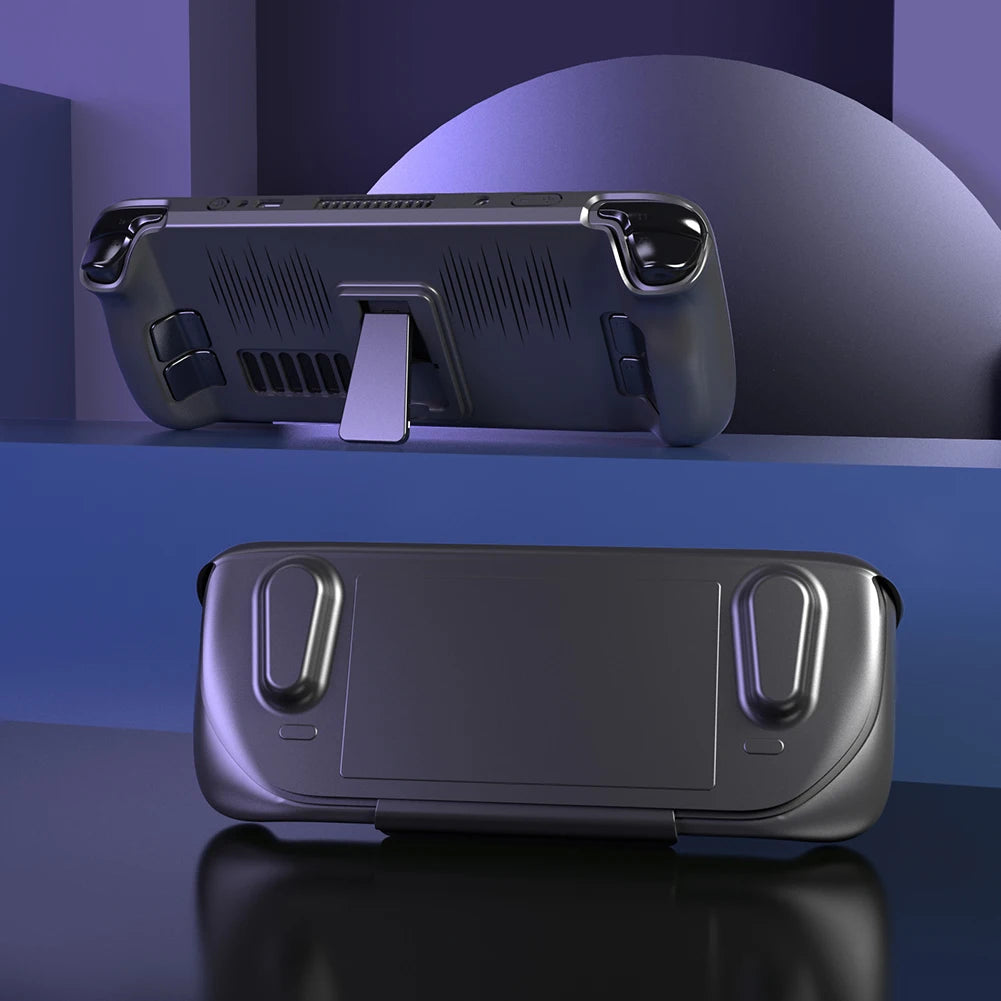 Back Cooling Cover with Sliding Shell for Steam Deck — Hard Protective Case with Kickstand Gaming Accessory