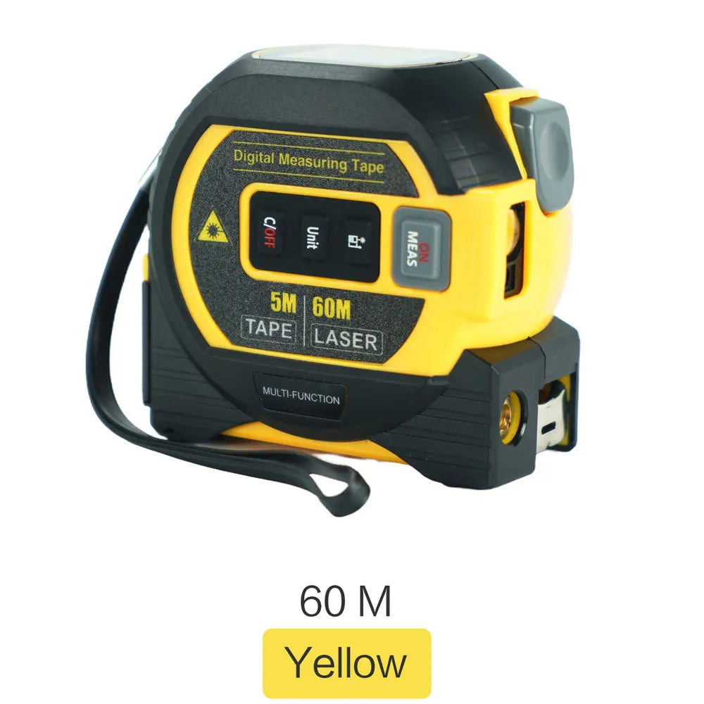 3-in-1 Laser Distance Measure 40/60M — Infrared Smart Ruler High-Precision Measuring Tool
