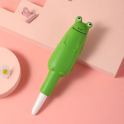 Kawaii Squishy Gel Pens – Cute Animal and Fruit-Shaped Stress Relief Pens for School and Office Supplies