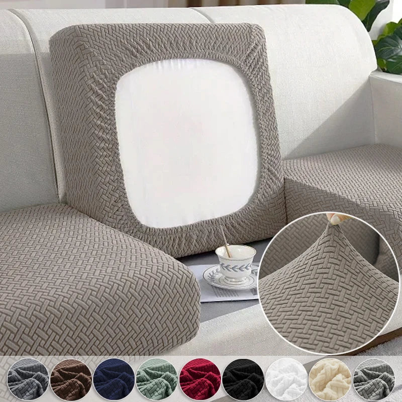 Thick Jacquard Elastic Sofa Seat Cover – Anti-Dust Removable Couch Cushion Protector Slipcover
