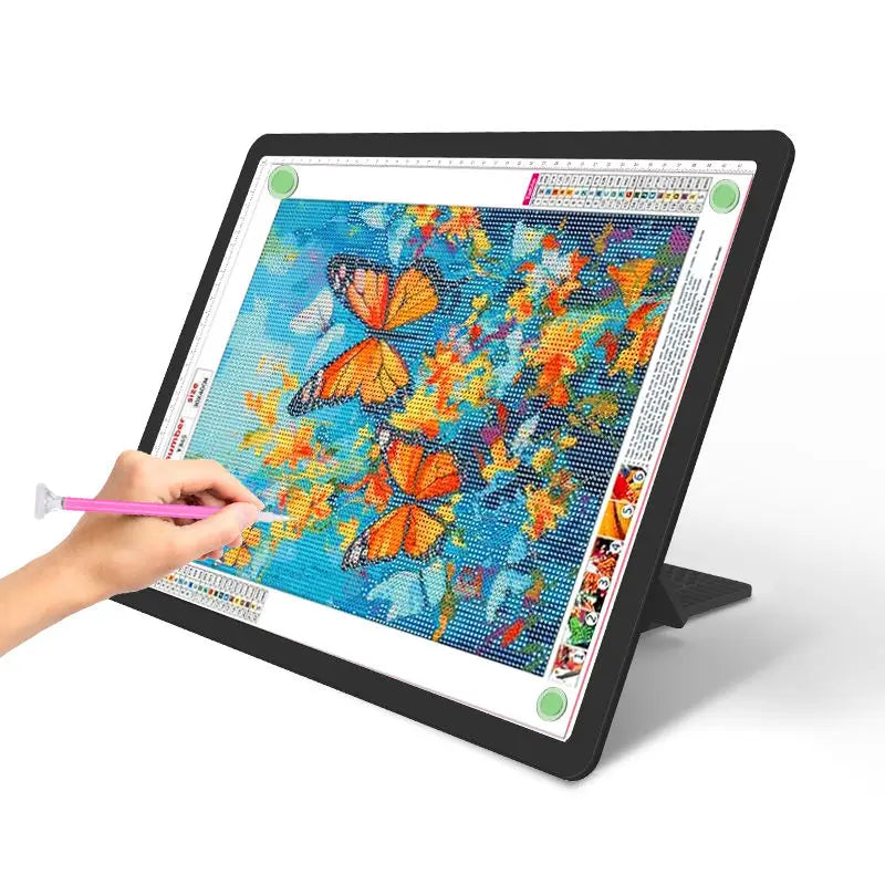 A3/A4 LED Light Drawing Board - Adjustable 6-Level Brightness Tracing Pad with Stand & Magnets for Architects