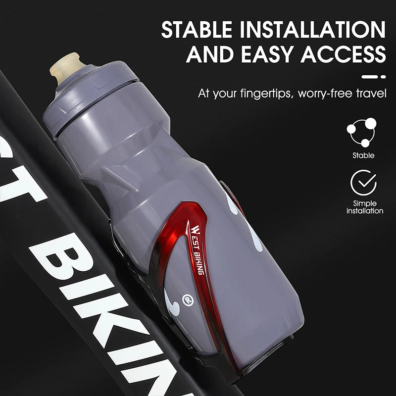 WEST BIKING Bicycle Water Bottle Cage – Colorful Gradient Ultralight MTB & Road Bike Bottle Holder, Cycling Bracket