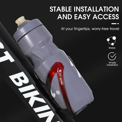 WEST BIKING Bicycle Water Bottle Cage – Colorful Gradient Ultralight MTB & Road Bike Bottle Holder, Cycling Bracket
