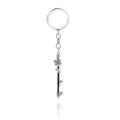 Anime Demon Slayer Sword Keychain – Mini Japanese Katana Enamel Pendant Souvenir Key Ring Bag Charm Exquisite Gift Decor