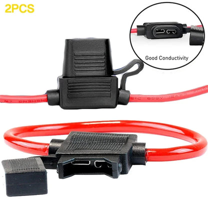 5/10Pcs 12V 30A Mini Blade Fuse Holder - In-Line Adapter with Splash-Proof Design for Car Sockets & Wire Cutoff Switch