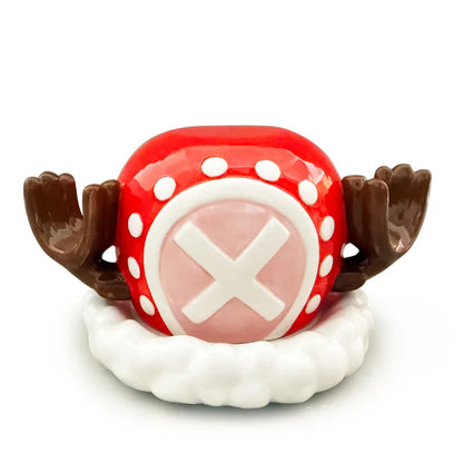 One Piece Anime Ceramic Mug — Chopper, D. Law & Three Brothers Hat Coffee Cup Christmas Gift