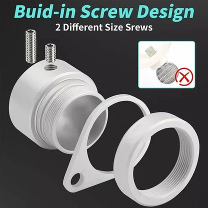 2-Piece Aluminum Flagpole Rings with Carabiners - 360° Rotating Anti-Wrap Mounting Clips for 0.75–1 Inch Flag Poles
