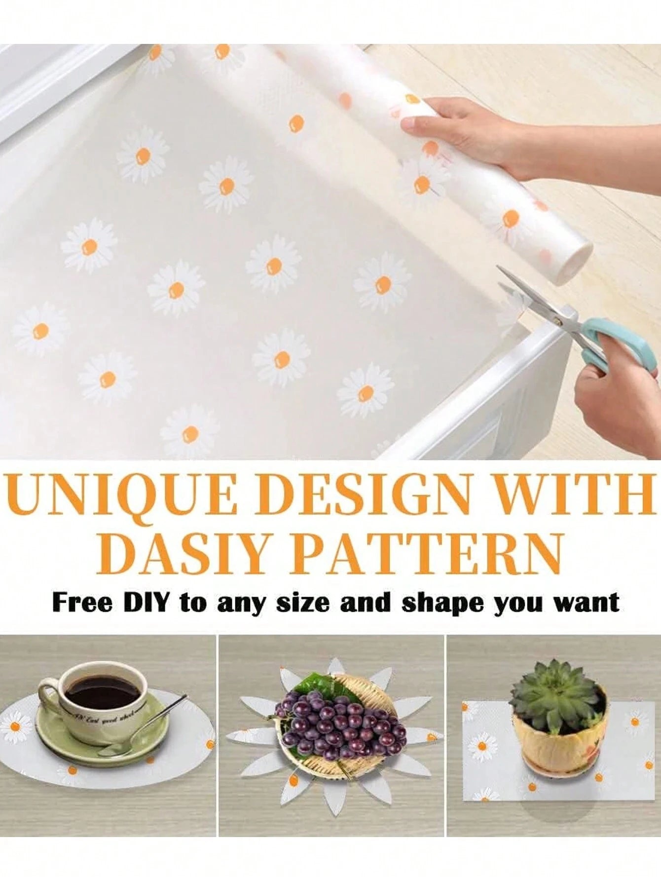 Daisy Shelf Liner — Waterproof EVA Kitchen Cabinet, Fridge & Drawer Mat