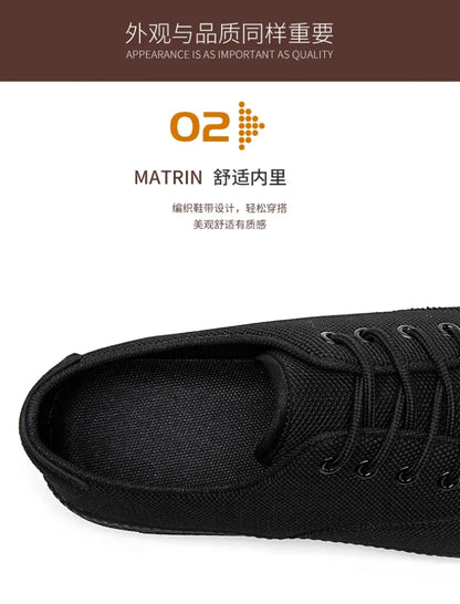 Men’s Canvas Casual Sneakers — Lightweight Slip-On Vulcanized Flats & Loafers, Comfortable Trainers Shoes