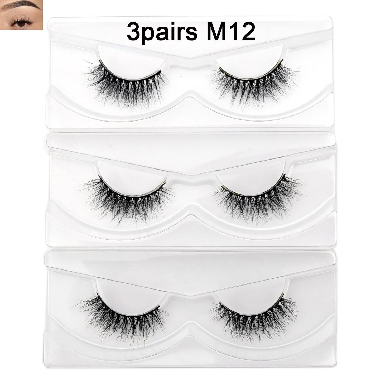 Visofree 13mm 3D Mink Eyelashes – Natural Long Handmade Cruelty-Free False Lashes for Makeup G04