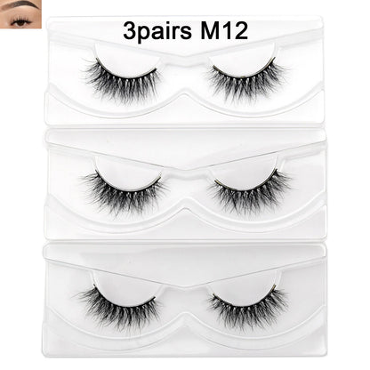 Visofree 13mm 3D Mink Eyelashes – Natural Long Handmade Cruelty-Free False Lashes for Makeup G04