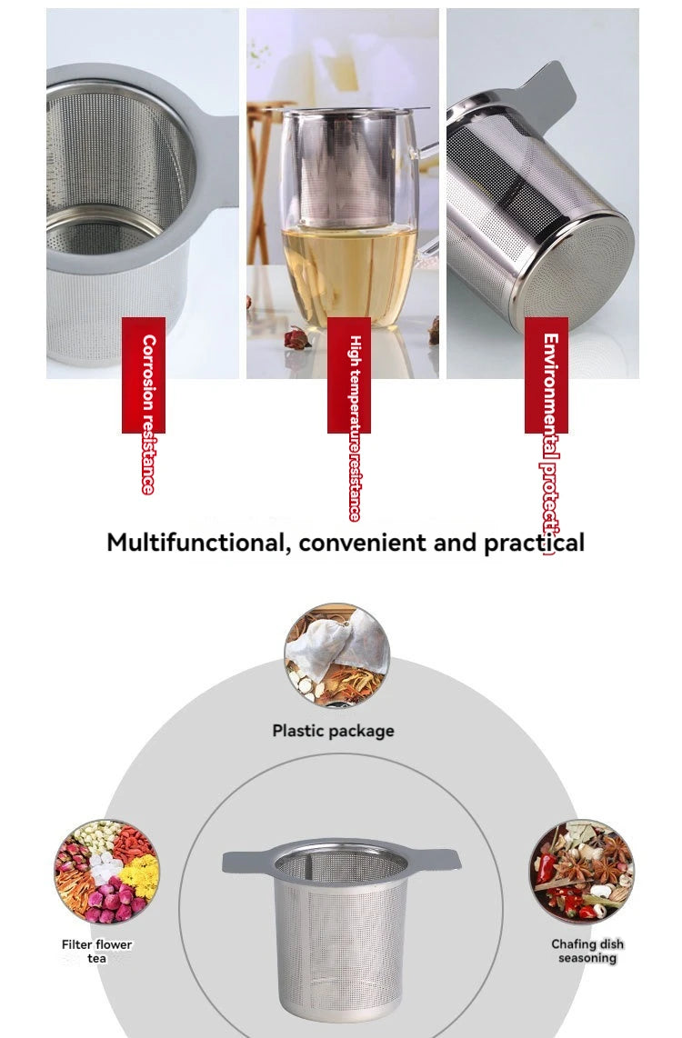 High-Quality Stainless Steel Tea Infuser with Cover – Coffee & Tea Strainer, Mesh Filter Accessory