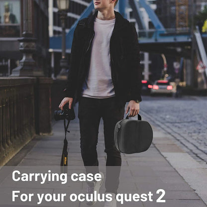 New Hard EVA Travel Storage Bag for Oculus Quest 2 VR Headset: Portable & Convenient Carrying Case for Controllers & Accessories