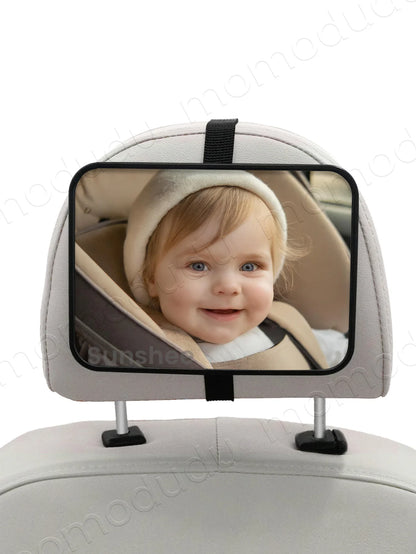 Shatterproof Baby Car Mirror - Crash Tested Rear Facing Infant Safety Mirror with Wide Clear View