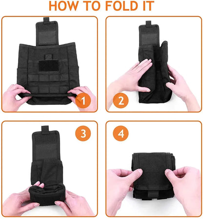 Foldable Molle Dump Pouch – Ammo Magazine Waist Pack, Hunting & EDC Utility Bag