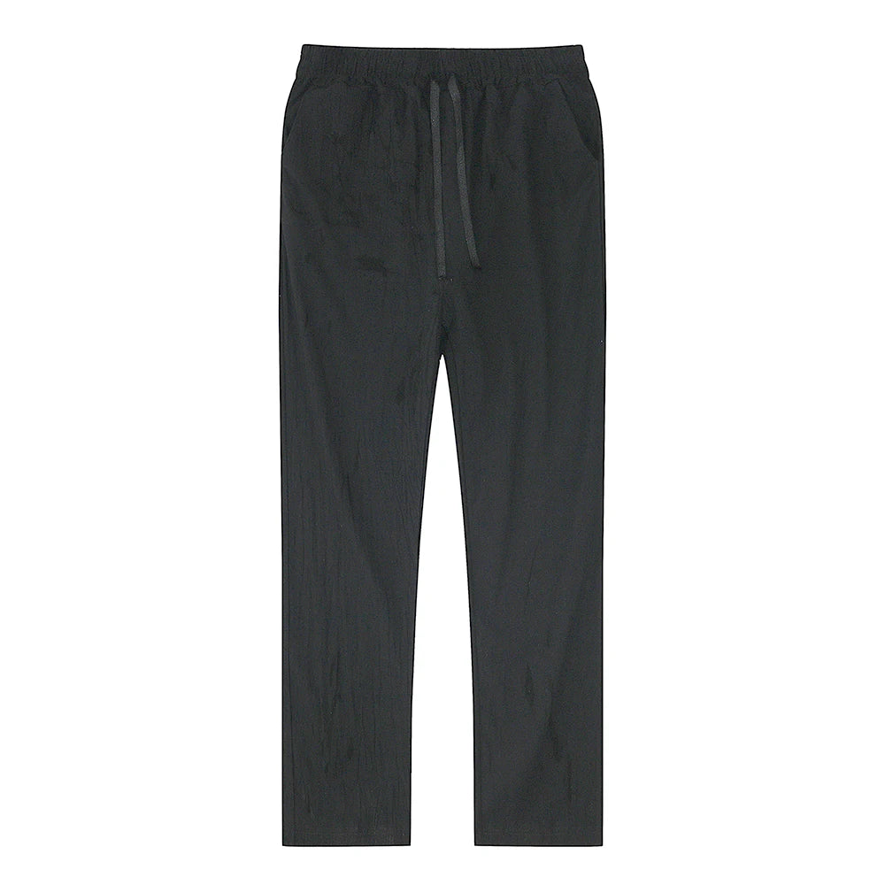 Men's Cotton Linen Pants – Breathable Solid Color Trousers for Autumn, Fitness & Streetwear, S-3XL
