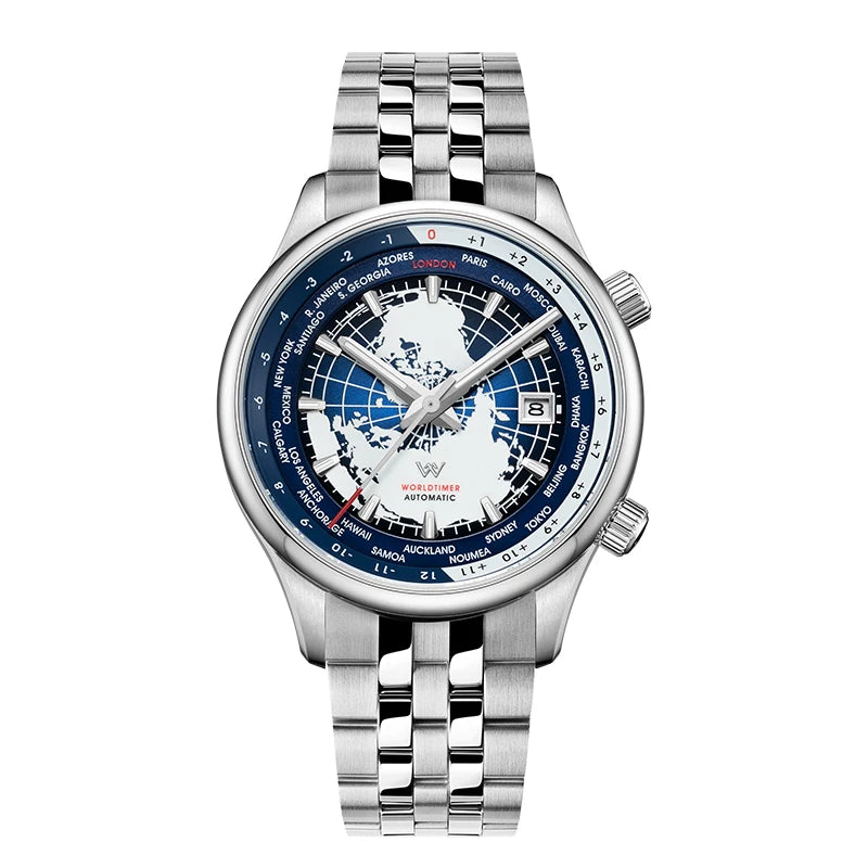 WM Welly Merck Automatic Mechanical Men’s Watch — High-Quality Sapphire, World Time, WM057 Luxury Timepiece