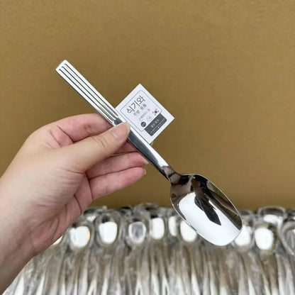 Stainless Steel Hot Pot Spoon - Thickened Long-Handle Soup Ladle for Kitchen & Dining