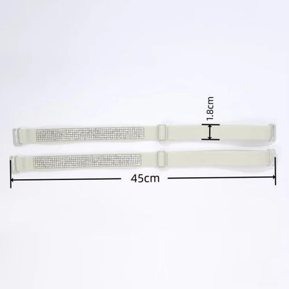 Invisible Rhinestone Bra Straps - Non-Slip Adjustable Shiny Replacement Lingerie Accessories for Women