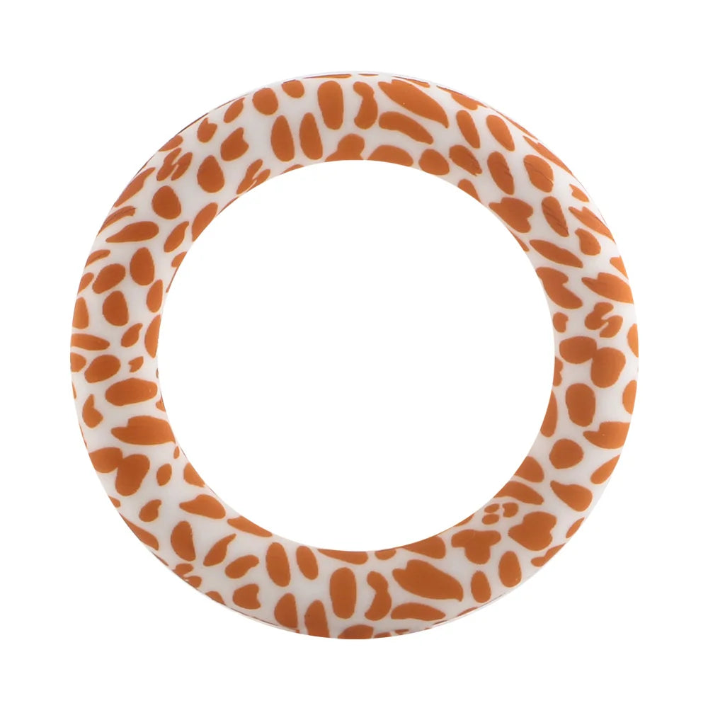 Kovict Silicone Ring Pendant Blanks - 65mm Round Printed Rings for DIY Jewelry & Craft Making