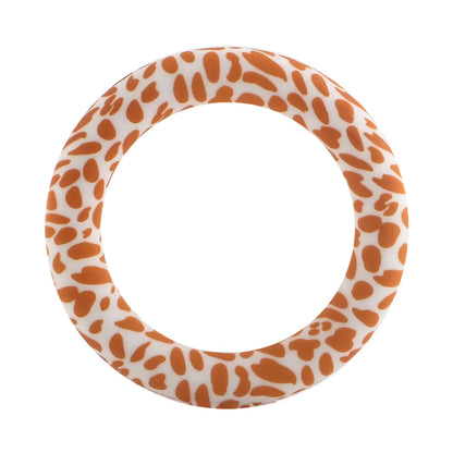 Kovict Silicone Ring Pendant Blanks - 65mm Round Printed Rings for DIY Jewelry & Craft Making
