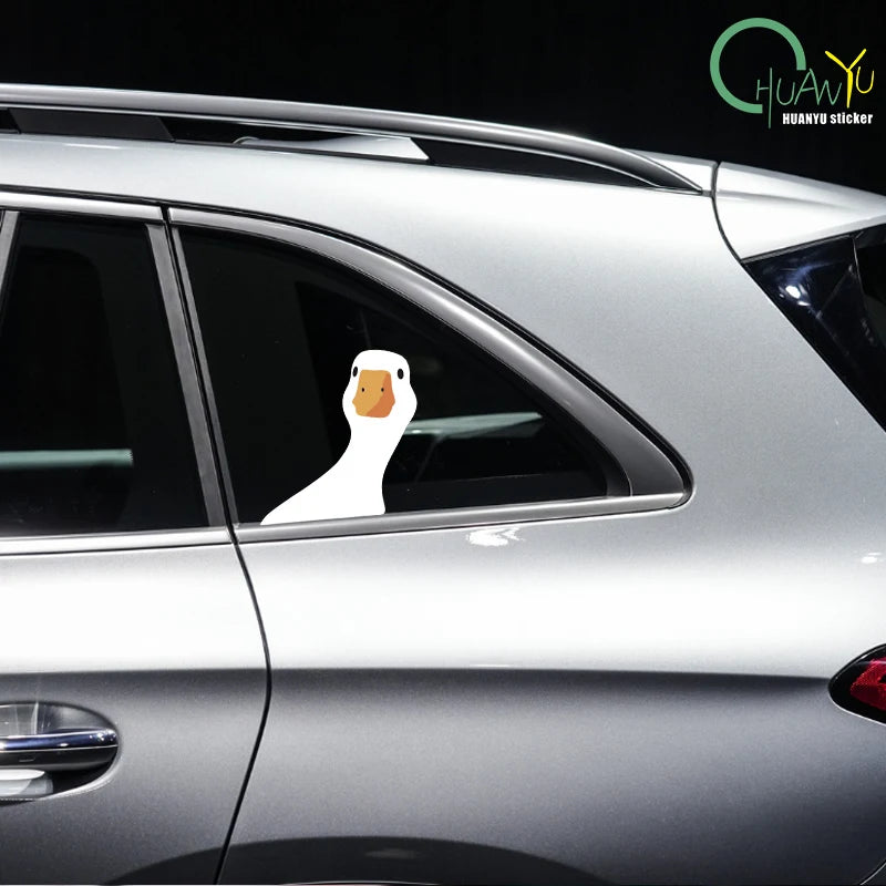Car Safety Caution Decal - Cute Doubtful Duck with Question Mark for Auto & Truck Windows