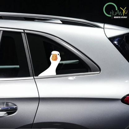 Car Safety Caution Decal - Cute Doubtful Duck with Question Mark for Auto & Truck Windows