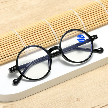 Fashion Round Reading Glasses for Women & Men – Vintage Stylish Frame for Hyperopia & Presbyopia, Diopter +1.0 to +4.0